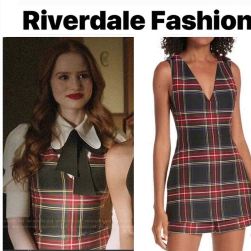 Maje Plaid Print V-Neck Romper - Picture 5 of 11